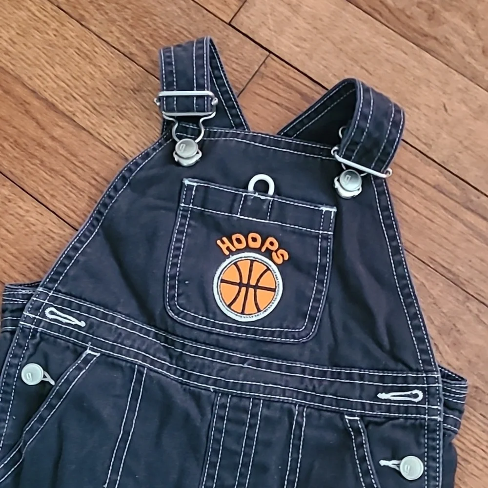 Y2k Vintage GYMBOREE Dark colored Hoops basketball‎ overall shorts BABY
